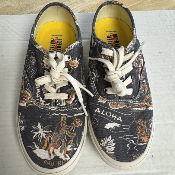 SEAVEES Legend Beachcomber Herringbone Twill Sneaker Casual Hawaii Big Kids 3 - Picture 11 of 11